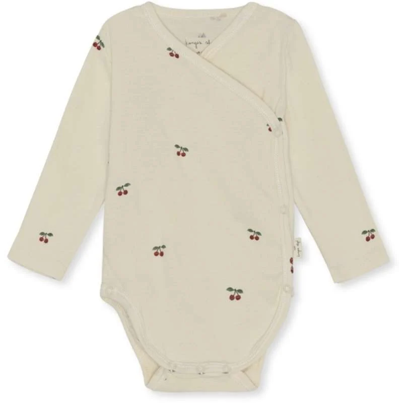 Konges Sløjd Newborn bodysuit GOTS - CHERRY