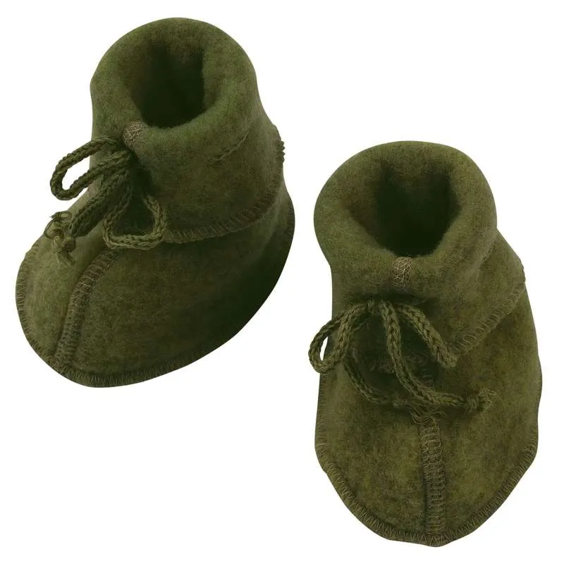Унисекс Engel Natur Baby Booties - Несмесен Wool Fleece - Reed Melange