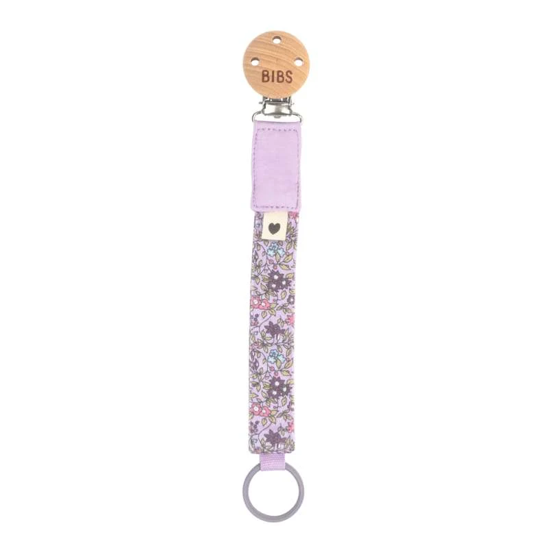 BIBS Accessories - Bandana Bib and Pacifier Clip - Liberty - Chamomile Lawn/Violet Sky