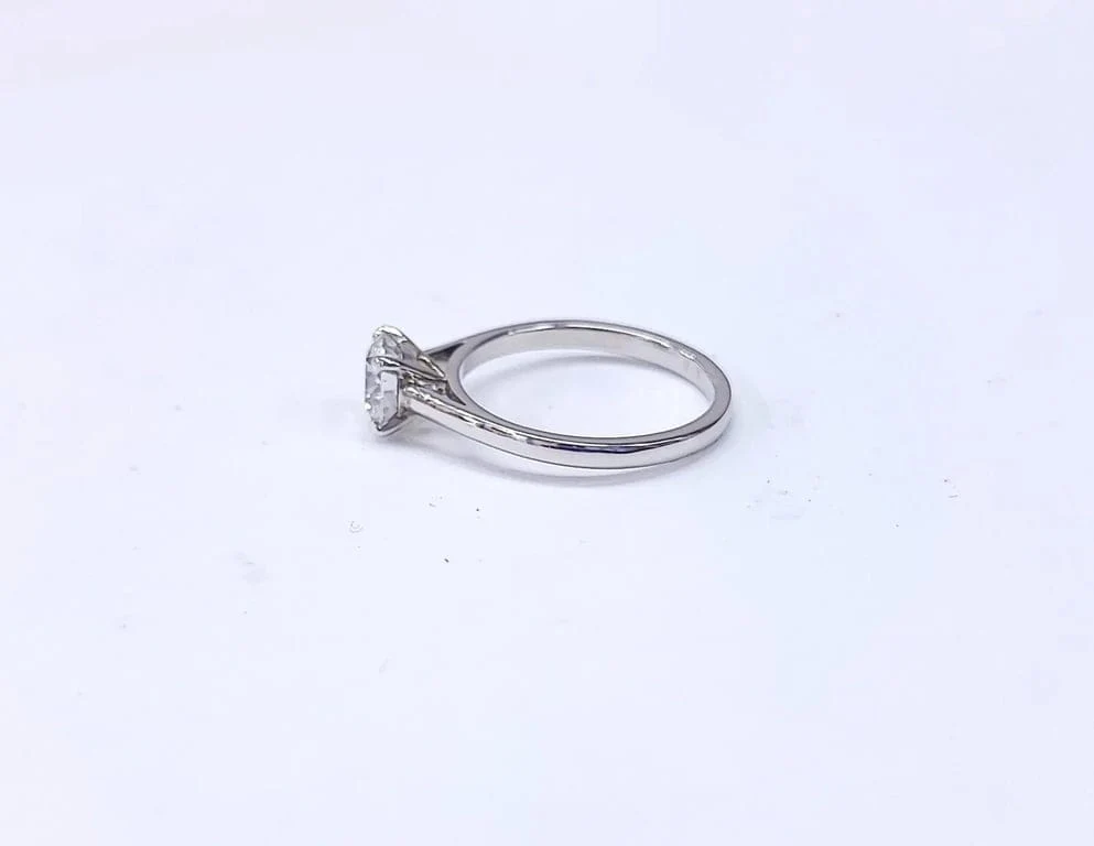 DE BEERS - Пръстен Солитер Платина 1 карат