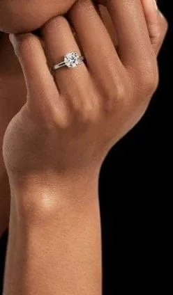DE BEERS - Пръстен Солитер Платина 1 карат