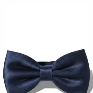 Classic Adjustable Blue Satin Bow Tie Elegant Occasions