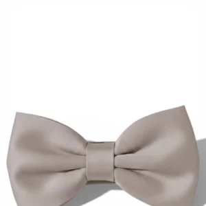 Classic Grey Satin Bow Tie Elegant Occasions