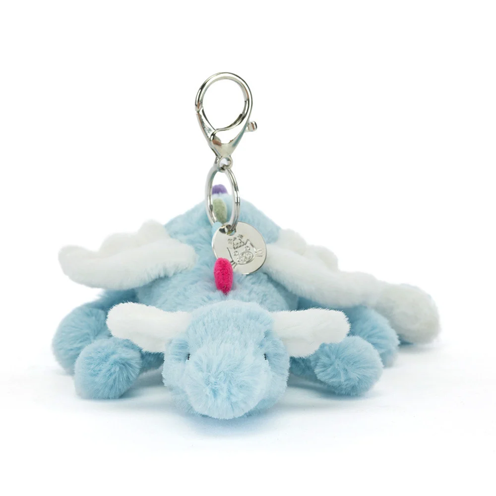 Jellycat Ключодържател син дракон 22 cm