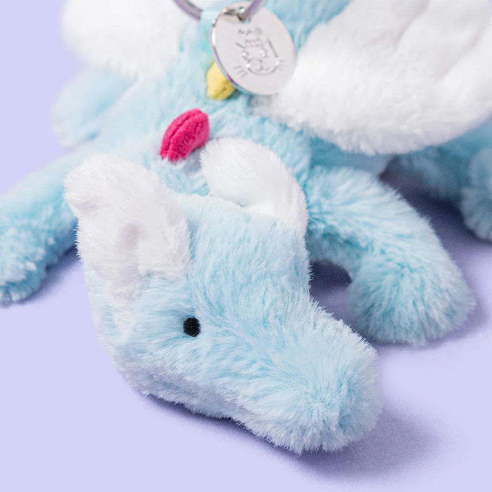 Jellycat Ключодържател син дракон 22 cm