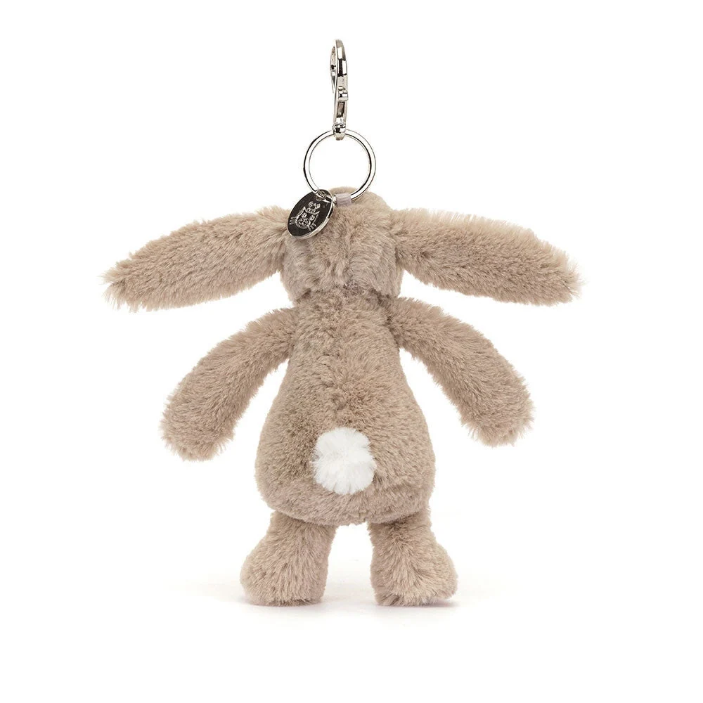 Jellycat Бебешко зайче ключодържател с цветни уши Бежово "венчелистче" 18 см