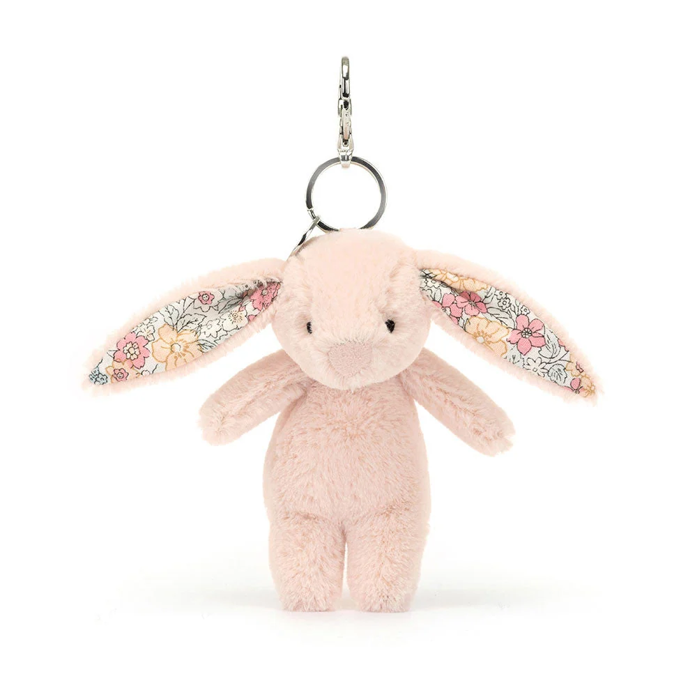 Jellycat Ключодържател Зайче с цветни ушички прахообразно розово 17 см