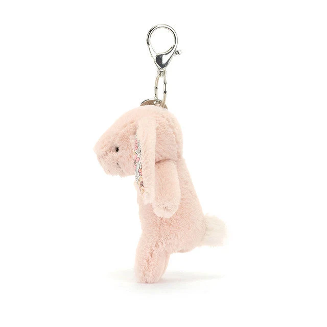Jellycat Ключодържател Зайче с цветни ушички прахообразно розово 17 см