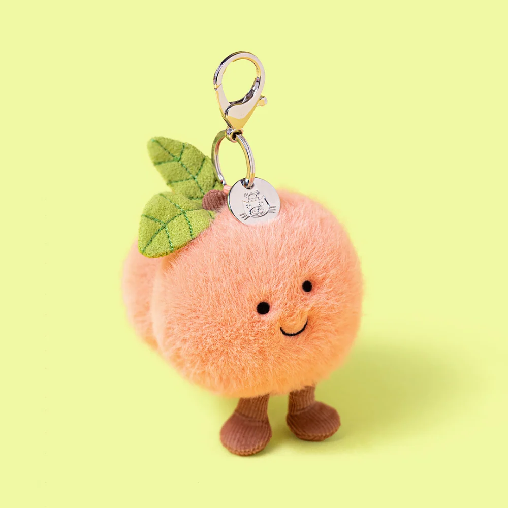 Jellycat Ключодържател Amuseables праскова 15cm