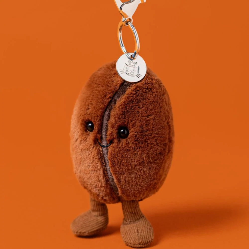 Jellycat Ключодържател happy coffee bean 17 cm