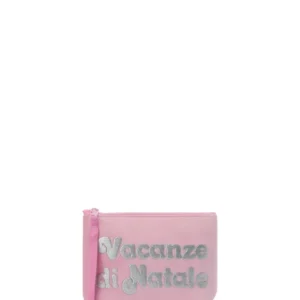 Aline pink wool-effect clutch "Christmas Holidays" – Special Edition