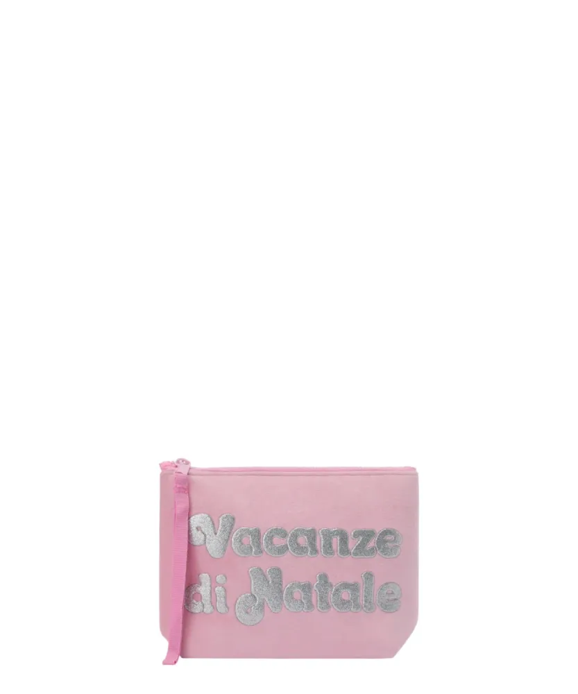 Aline pink wool-effect clutch "Christmas Holidays" – Special Edition
