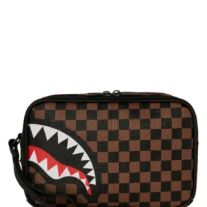 CHECK 2 EMBOSS Toiletry Bag – Brown