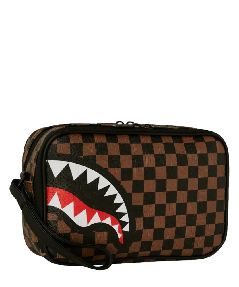CHECK 2 EMBOSS Toiletry Bag – Brown