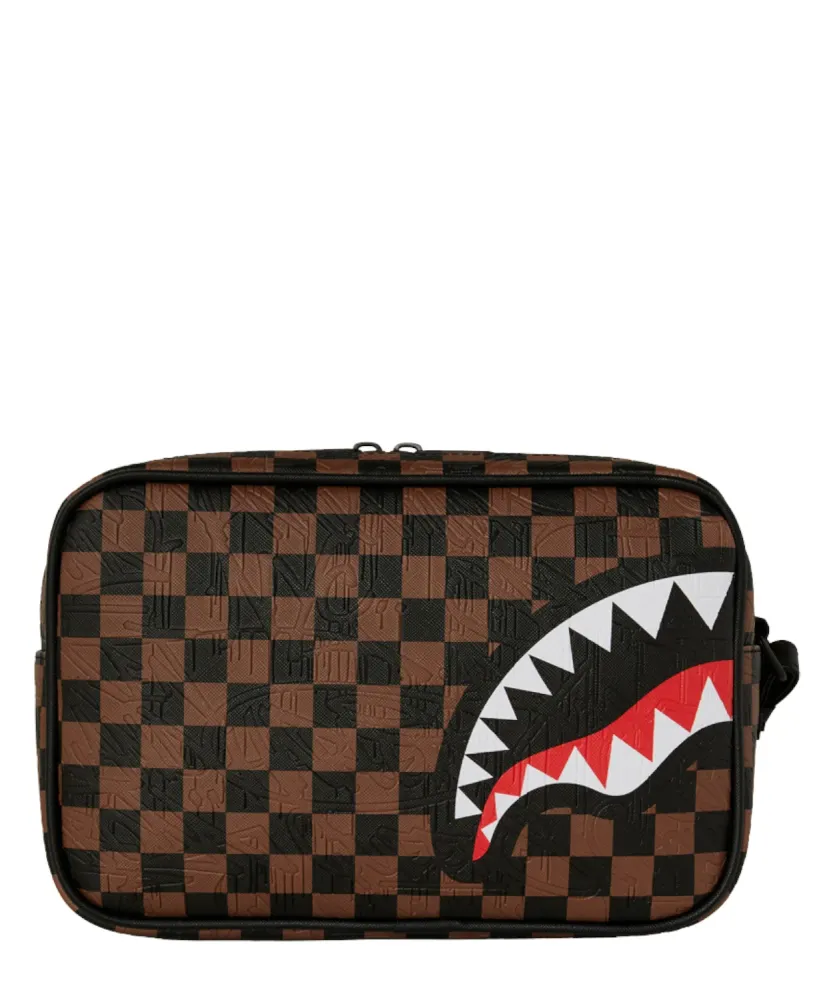 CHECK 2 EMBOSS Toiletry Bag – Brown