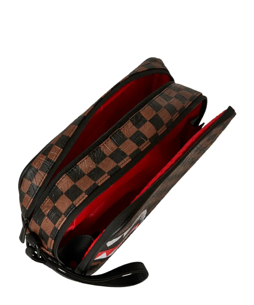 CHECK 2 EMBOSS Toiletry Bag – Brown