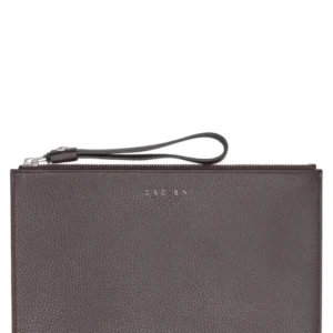 Large Micron Leather Pouch Wristlet and RFID