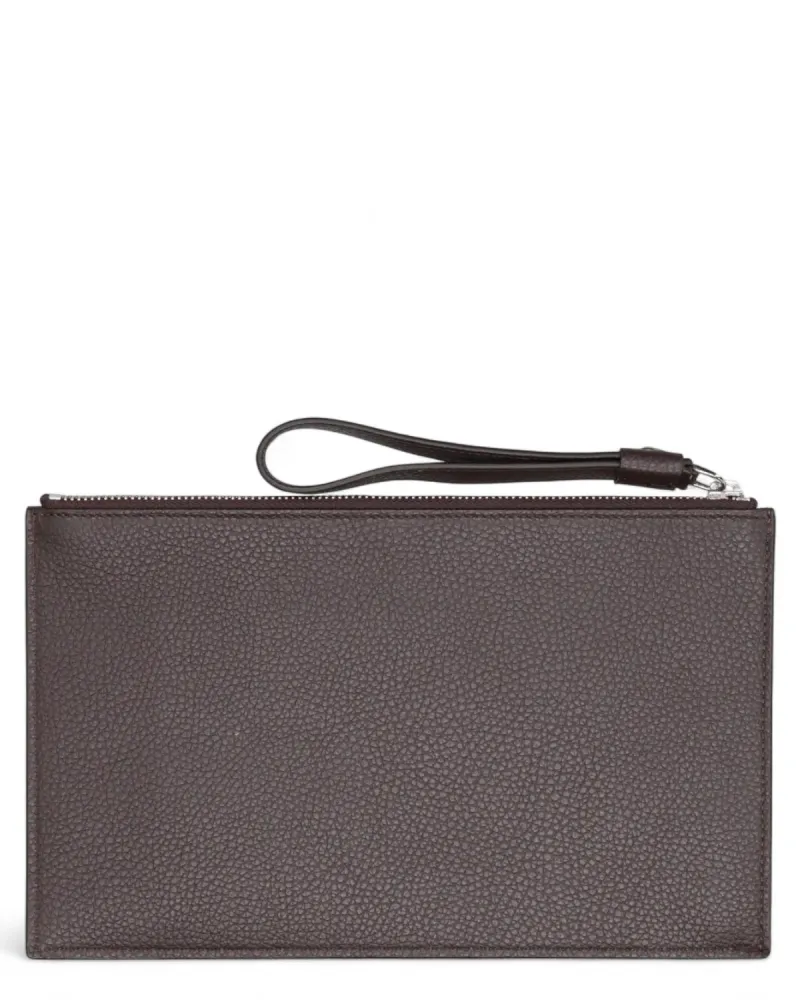 Large Micron Leather Pouch Wristlet and RFID
