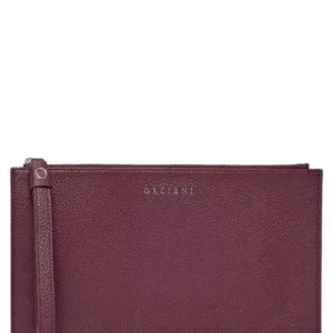 Large Micron Leather Pouch Wristlet and RFID