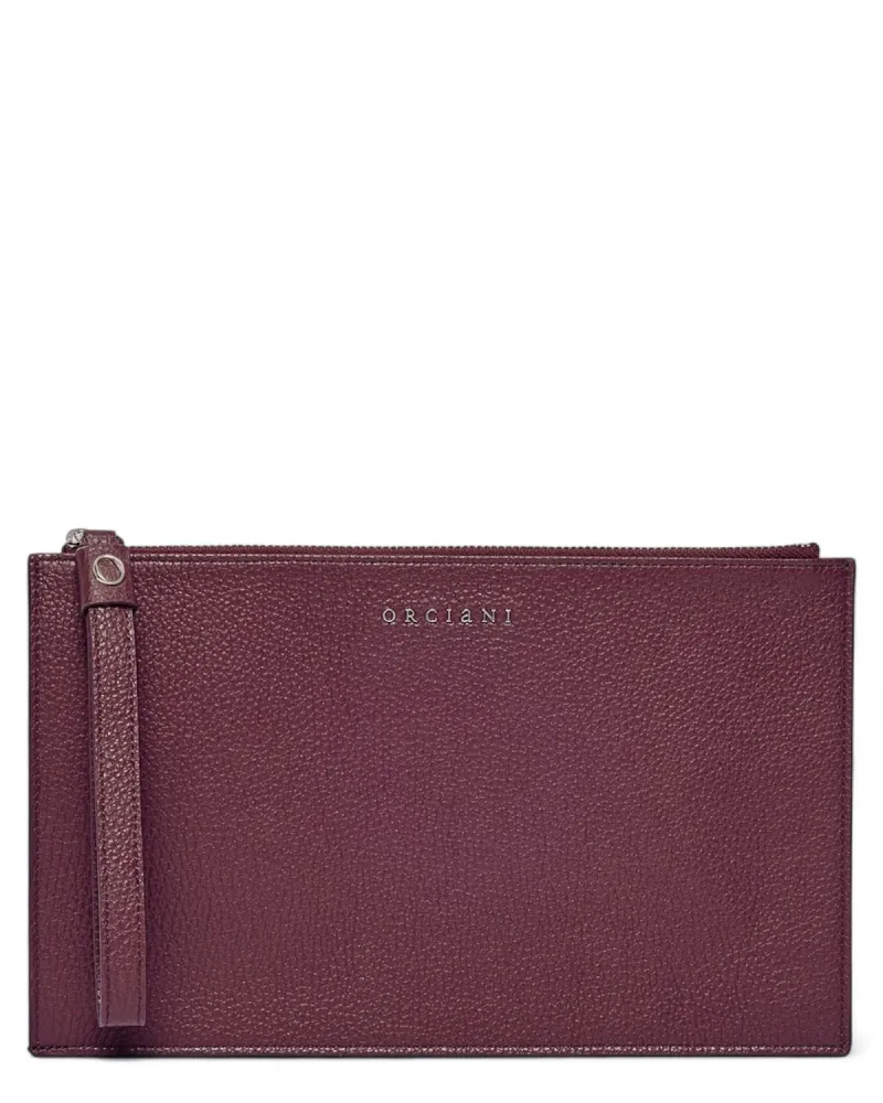 Large Micron Leather Pouch Wristlet and RFID