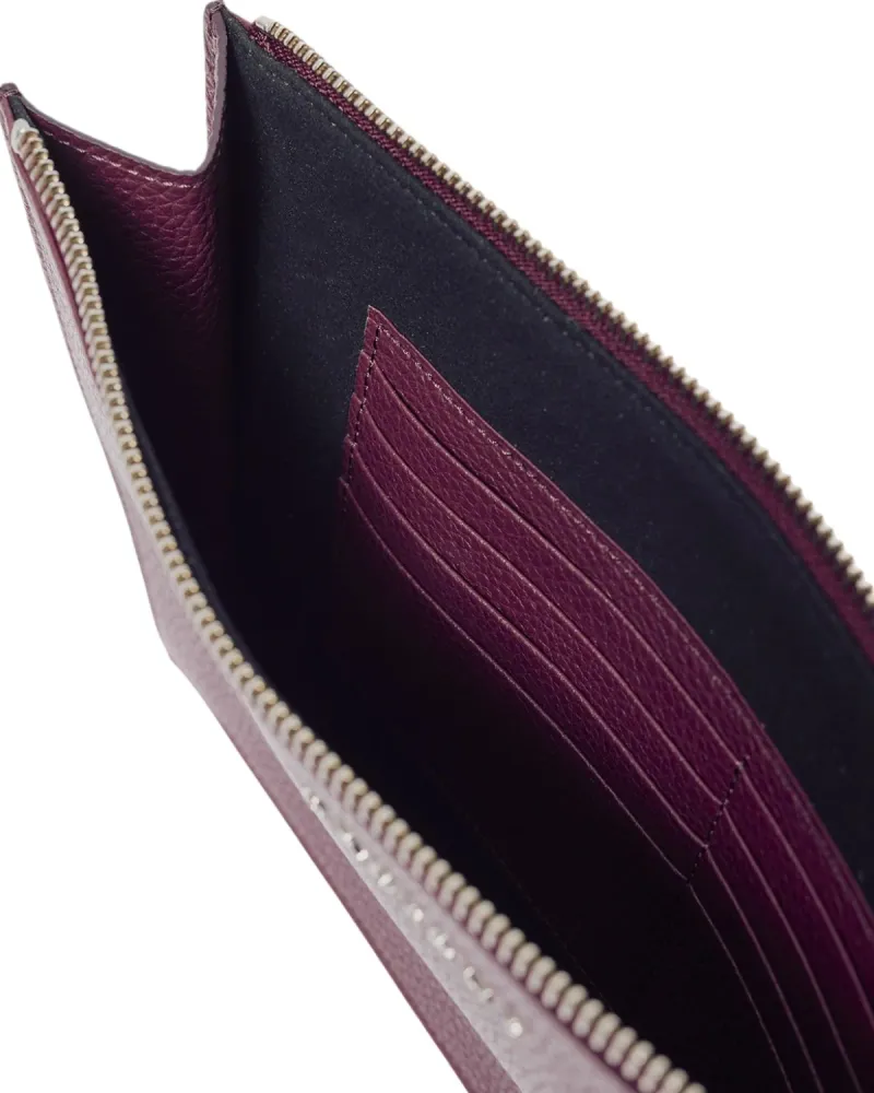 Large Micron Leather Pouch Wristlet and RFID