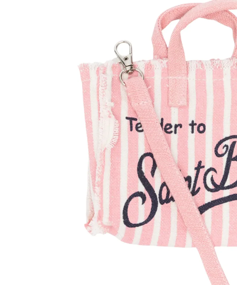 Phone Bag MC2 Saint Barth Striped Linen