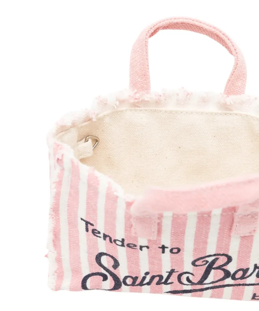 Phone Bag MC2 Saint Barth Striped Linen