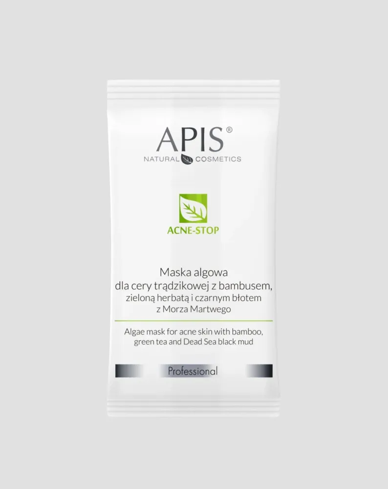 Маска от водорасли за кожа склонна към акне с бамбук и зелен чай Acne-Stop Apis