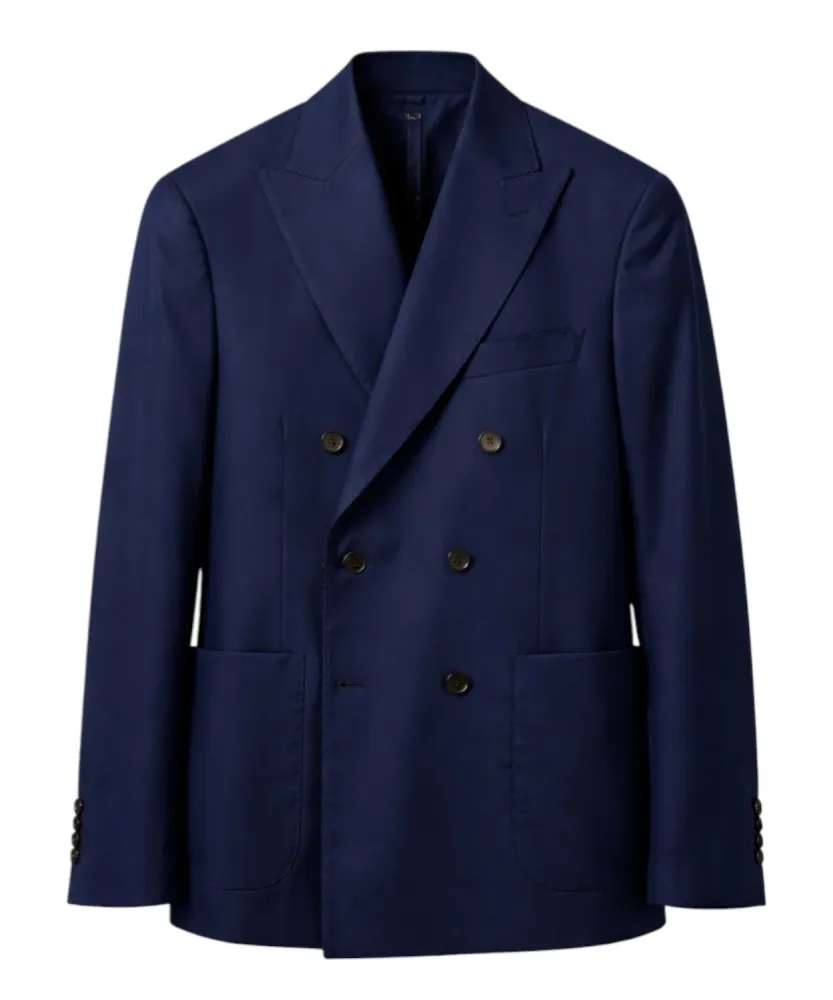 Double-Breasted Suit 100% Wool Ceremonies and Office