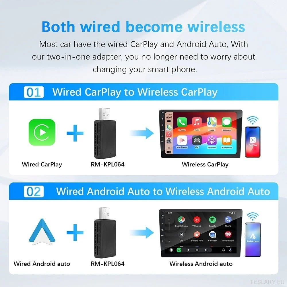 Универсален безжичен CarPlay & Android Auto Adapter