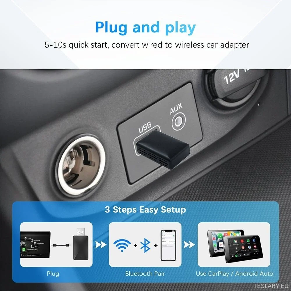 Универсален безжичен CarPlay & Android Auto Adapter