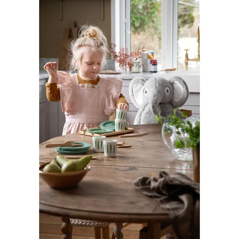 Sebra Children's apron chef hat - Dusty Pink/Classic White