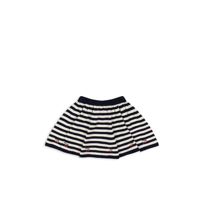 Konges Sløjd Venton Knitted Skirt - GOTS - Navy Stripe 18