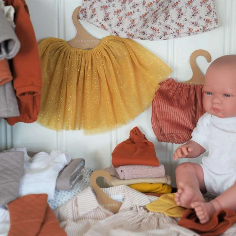 Memories Así Doll clothes - 43-46 cm. - Cotton pants - Ochre