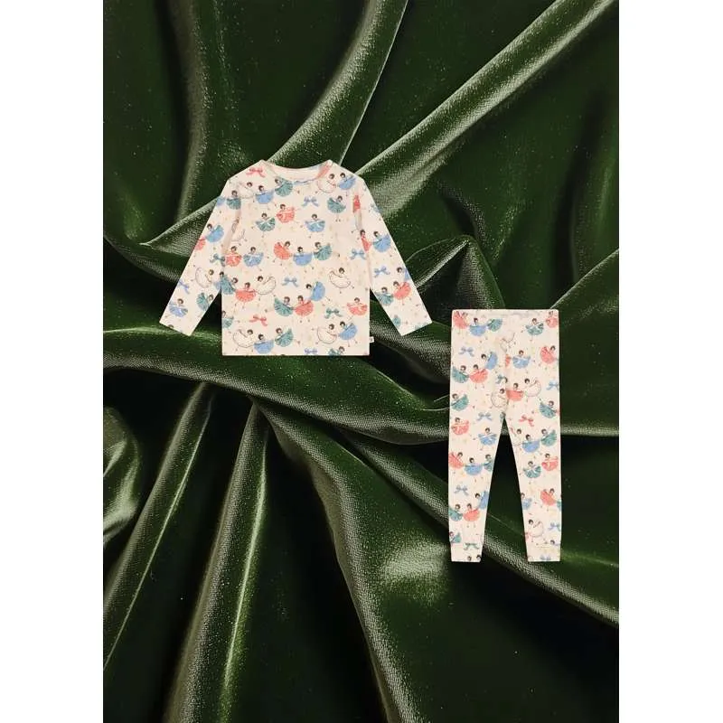 Konges Sløjd Basic Top/Pant Set - GOTS - Bow Ballerina - Perfect School