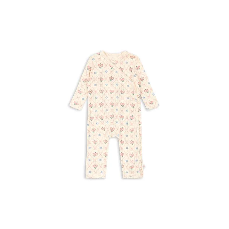 Регулируем талия Konges Sløjd Minnie Romper - Newborn - GOTS - Fleur Decor