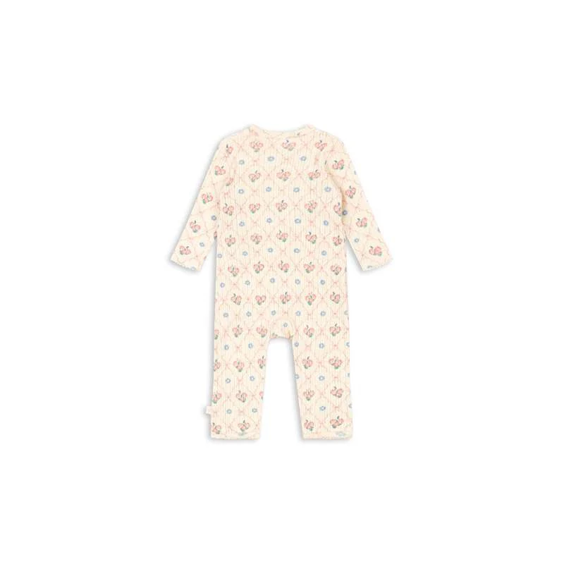 Регулируем талия Konges Sløjd Minnie Romper - Newborn - GOTS - Fleur Decor
