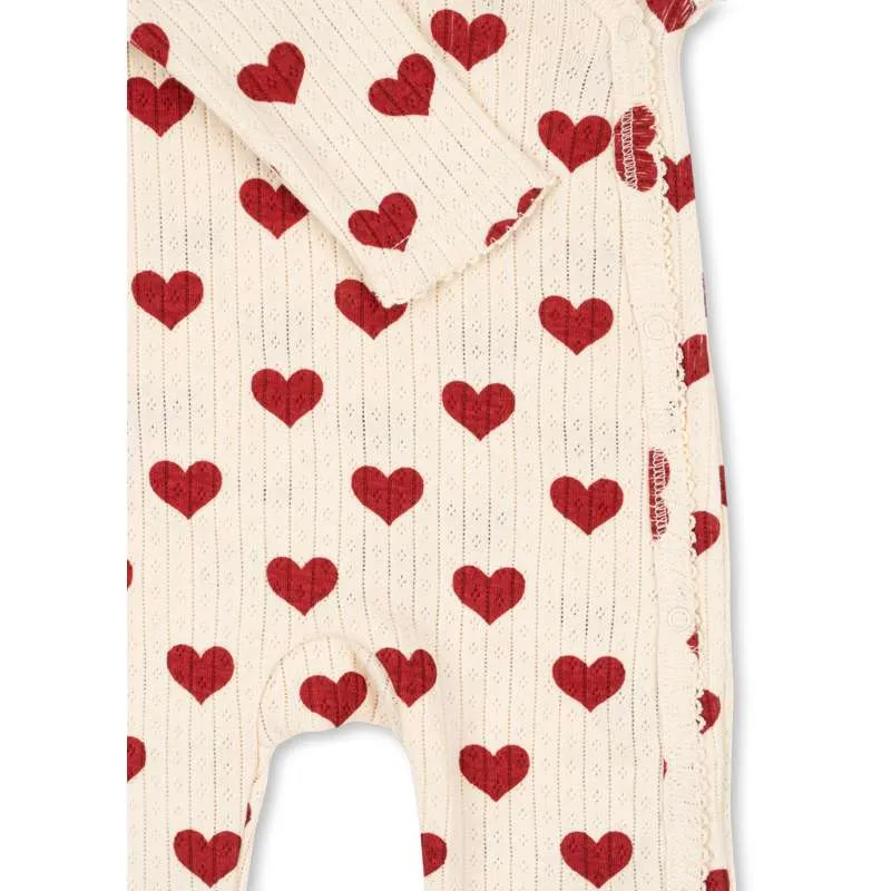 Konges Sløjd Minnie Romper - Newborn - GOTS - Amour Rouge Size Chart