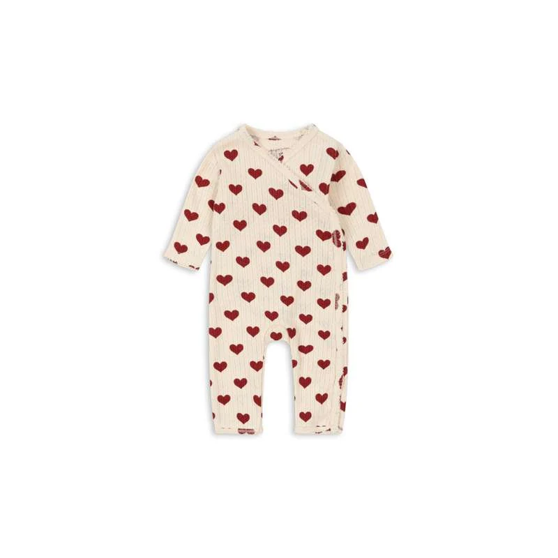 Konges Sløjd Minnie Romper - Newborn - GOTS - Amour Rouge Size Chart