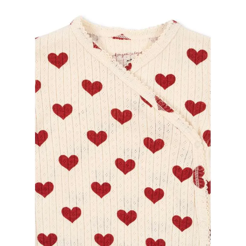 Konges Sløjd Minnie Romper - Newborn - GOTS - Amour Rouge Size Chart