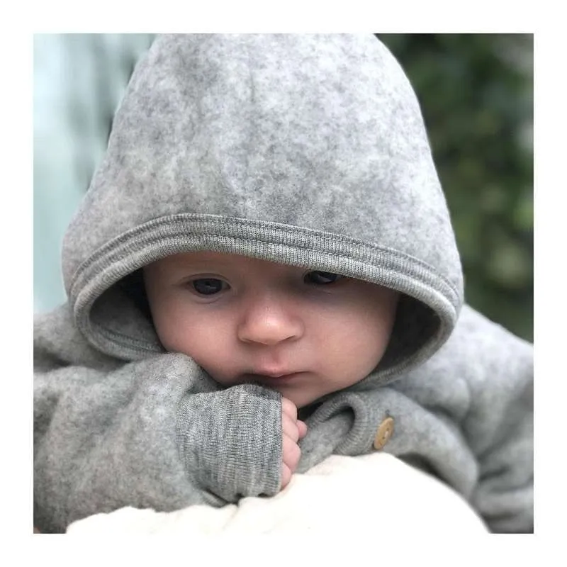 Мека полярна Engel Natur Jumpsuit/Driving suit hood - Grey Melange
