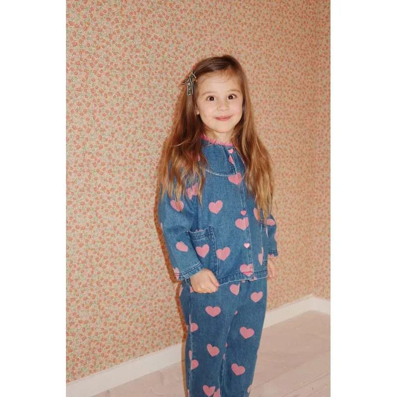 Konges Sløjd Magot Pants Ruffles - GOTS - Bon Coeur Pink Matching Headband