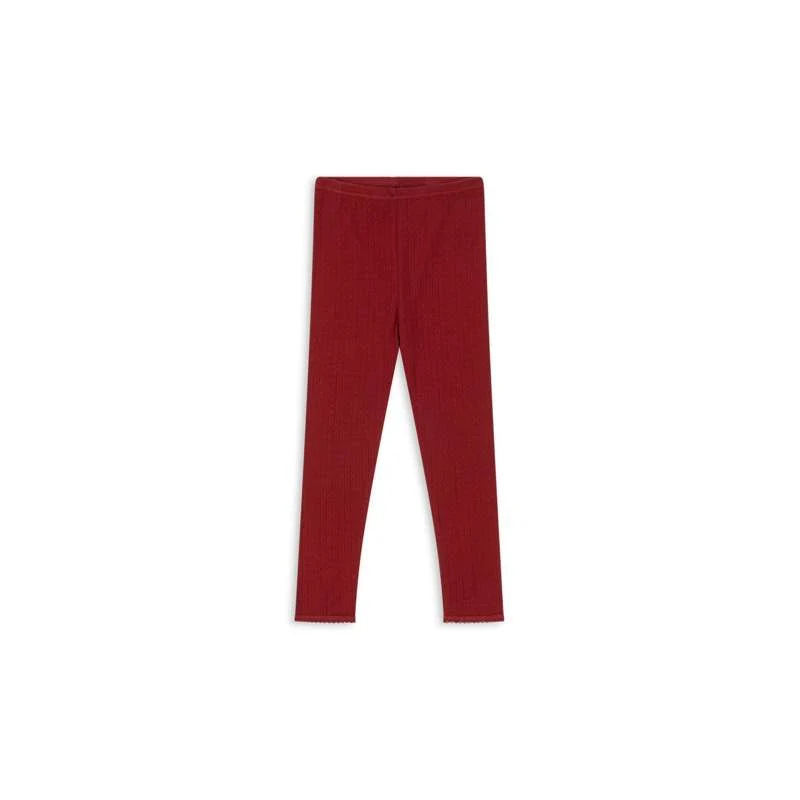 Дишаща и мека Konges Sløjd Minnie Pants - GOTS - Red Dahlia 6