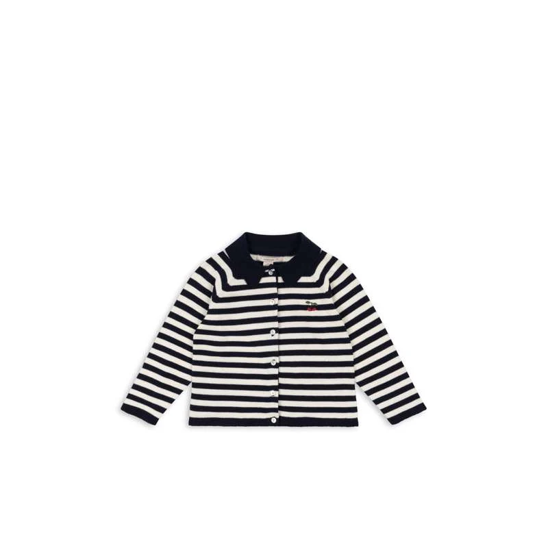 Konges Sløjd Venton Knitted Cardigan - GOTS - Navy Stripe 12