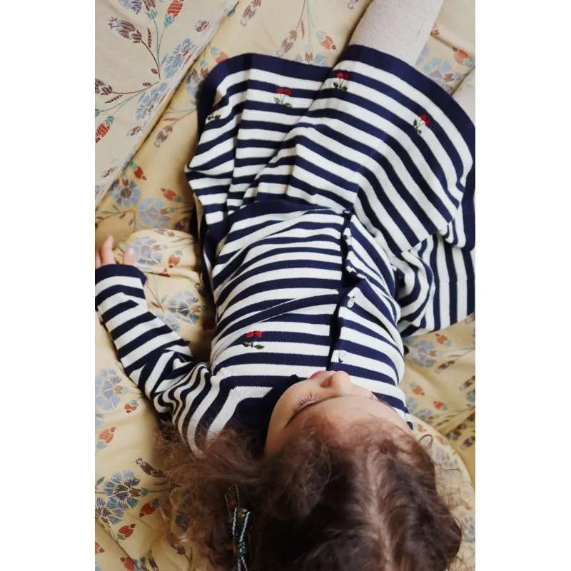 Konges Sløjd Venton Knitted Cardigan - GOTS - Navy Stripe 12