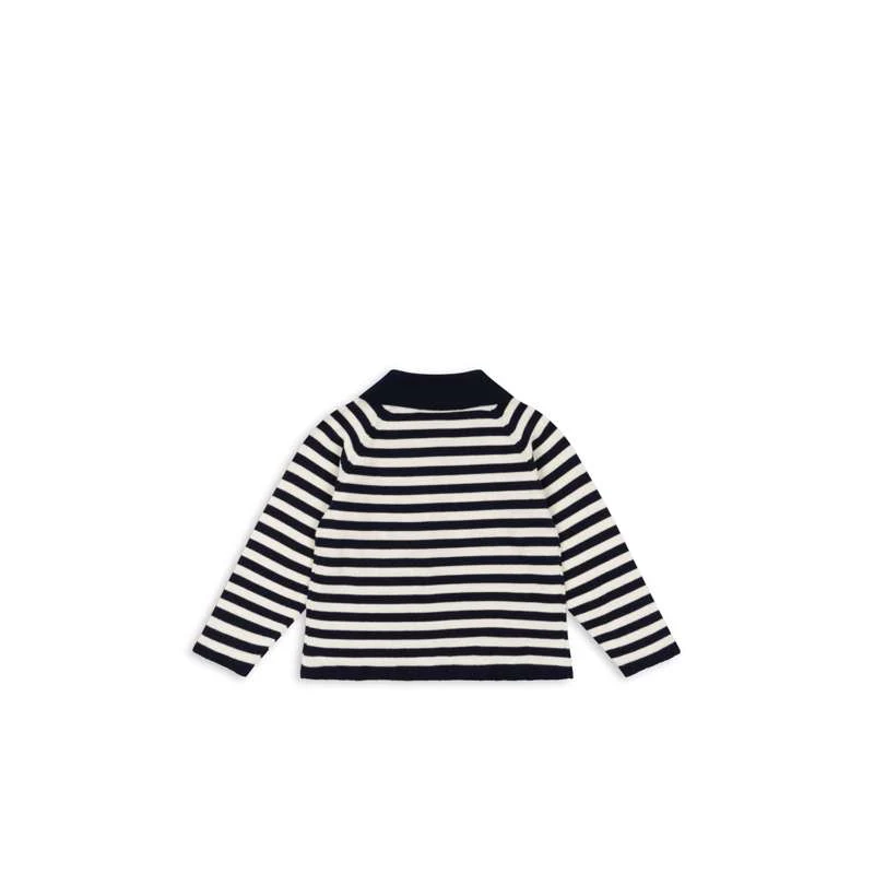 Konges Sløjd Venton Knitted Cardigan - GOTS - Navy Stripe 12