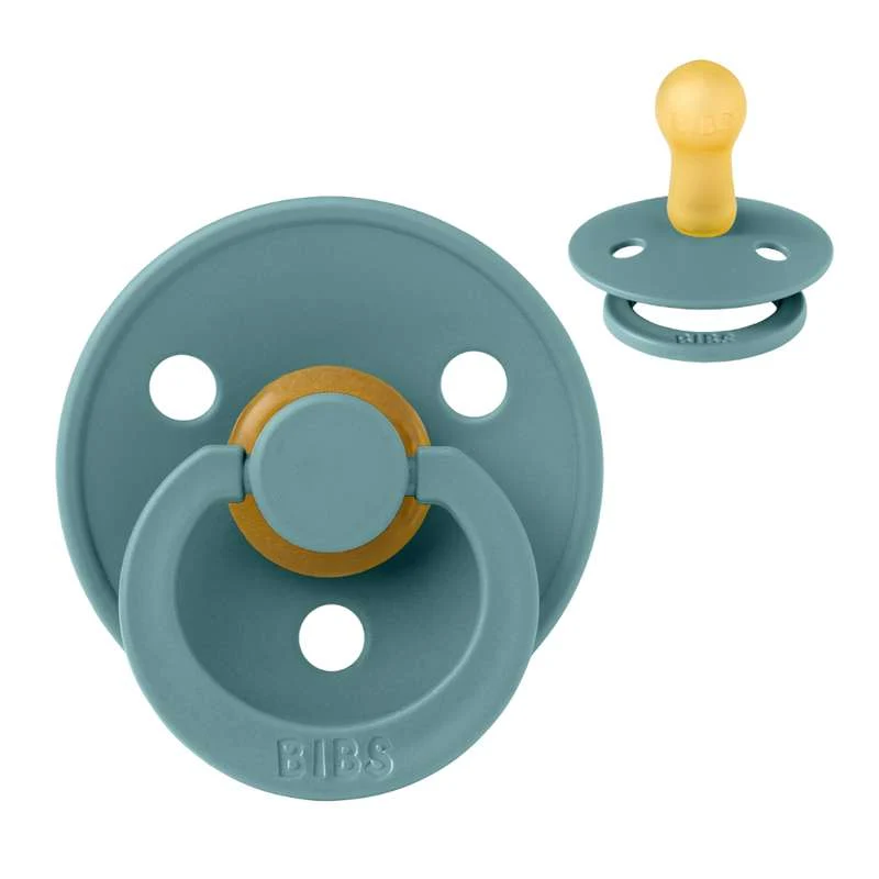 Bibs Round Colour Pacifier - sz. 2 - natural tpr - Iceland Sea