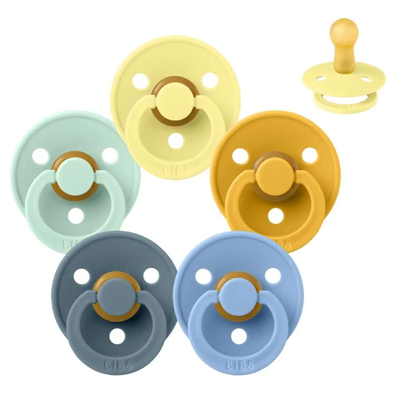 Bibs Round Colour Pacifier - Sample pack - 5 pcs. - sz. 2 - Summer at Beach