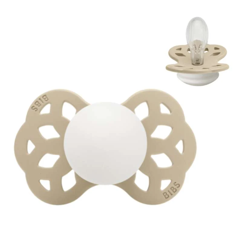 BIBS Symmetrisk Infinity Sut - Str. 2 - Silikone - GLOW - Vanilla