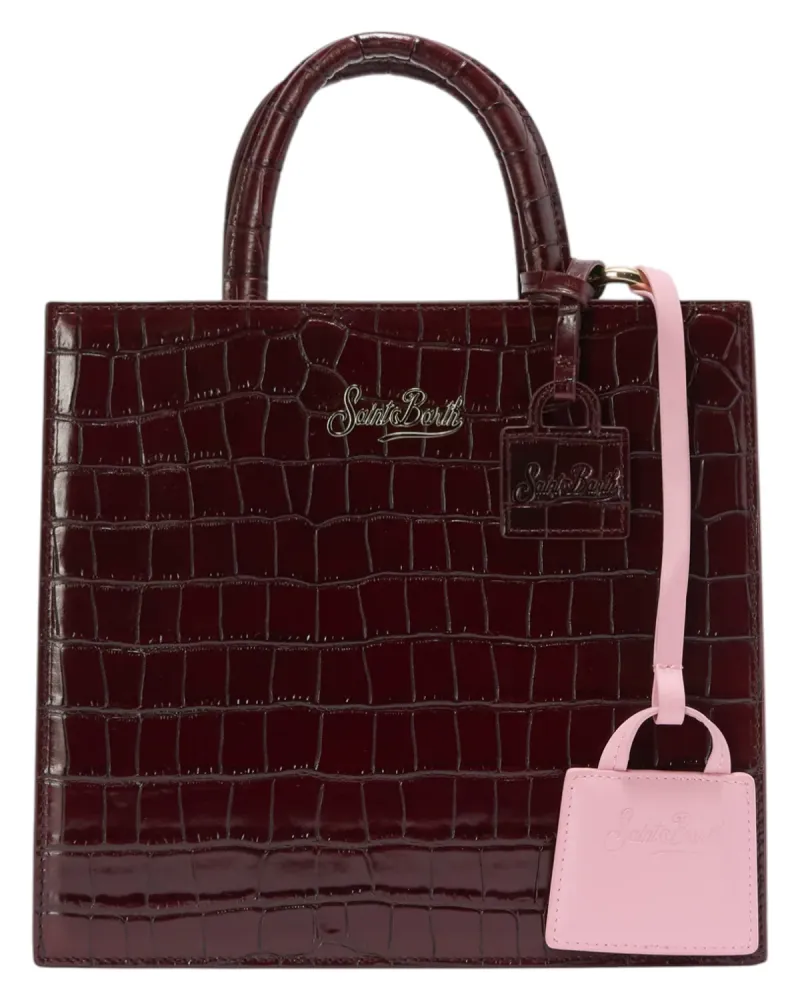 Pink Leather Bag Charm MC2 Saint Barth